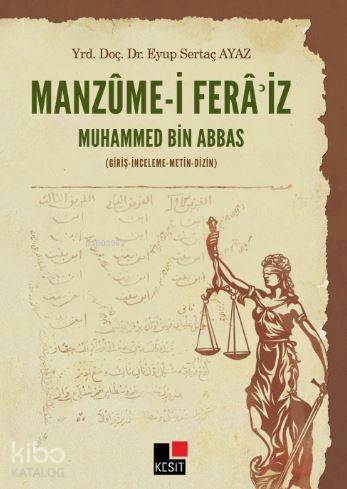 Manzume-i Fera'iz - Muhammed Bin Abbas; (Giriş-İnceleme-Metin-Dizin) kitap kapağı