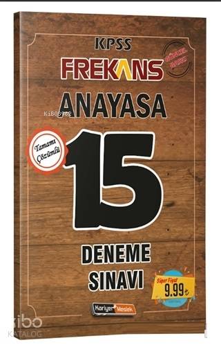 2019 KPSS Frekans Anayasa Çözümlü 15 Deneme Sınavı