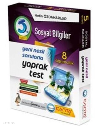 Çanta 5.Sınıf Kutu Yaprak Test Sosyal Bilgiler