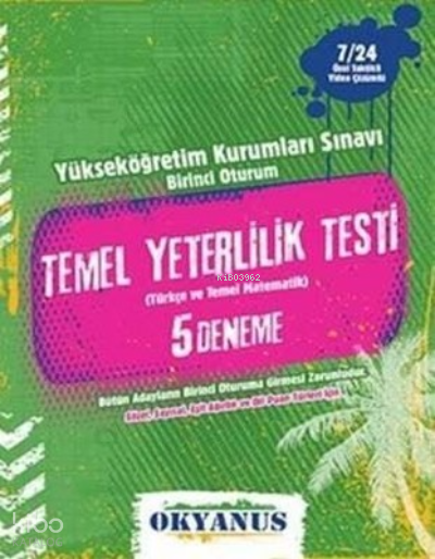 Okyanus - Yks Tyt 1. Oturum 5 Deneme Sınavı
