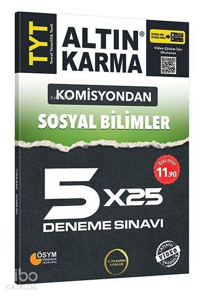 Altın Karma Yayınları TYT Sosyal Bilimler 5x25 Deneme Sınavı Altın Karma 