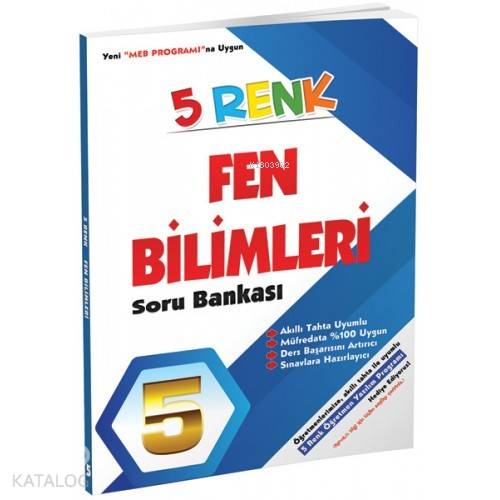 5 Renk Yayınları 5. Sınıf Fen Bilimleri Soru Bankası 5 Renk 