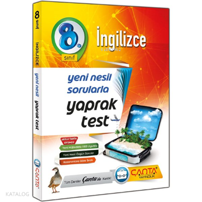 Çanta 8.Sınıf Yaprak Test İngilizce 2019 - 12 90
