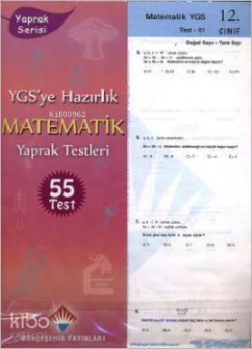 12. Sınıf YGS'ye Hazırlık Matematik Yaprak Testleri (55 Test)