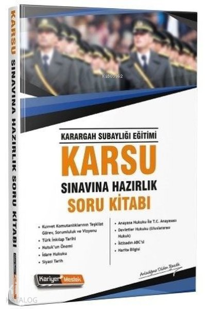 2019 Karsu Karargah Subaylığı Sınavına Hazırlık Soru Kitabı