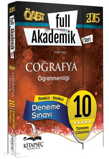 ÖABT Coğrafya Öğretmenliği Full Akademik Tamamı Çözümlü 10 Fasikül Deneme 2015