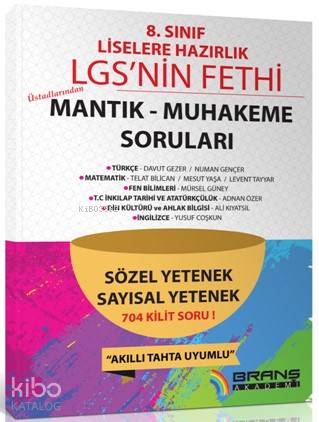Branş Akademi Yayınları 8. Sınıf LGS nin Fethi Beceri Temelli Tüm Dersler Yeni Nesil Soru Bankası Branş Akademi