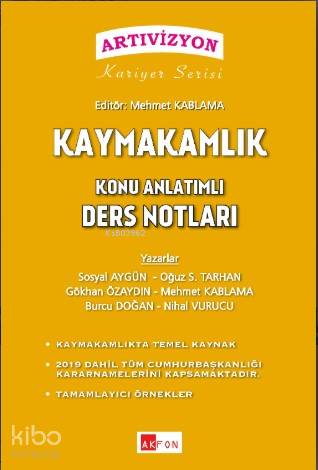 Artıvizyon Kaymakamlık Ders Notları