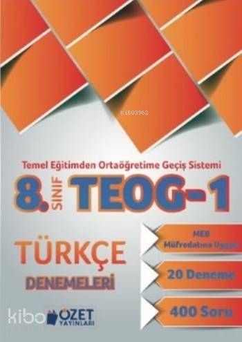 8. Sınıf TEOG-1 Türkçe Denemeleri
