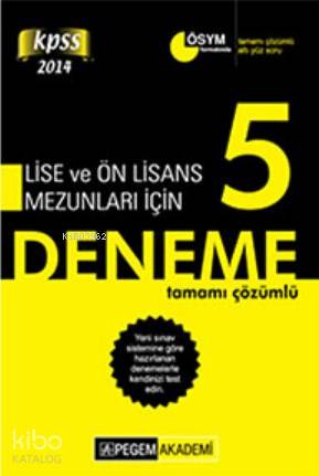 KPSS Lise ve Ön Lisans Tamamı Çözümlü 5 Deneme