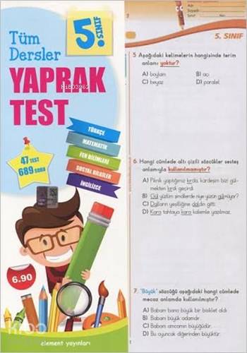 5. Sınıf Tüm Dersler Yaprak Test