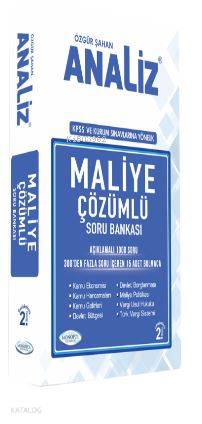 2018 Analiz KPSS ve Kurum Sınavlarına Yönelik Maliye Çözümlü Soru Bankası; Açıklamalı 1000 Soru 300'den Fazla Soru İçeren 15 Adet Bulmaca