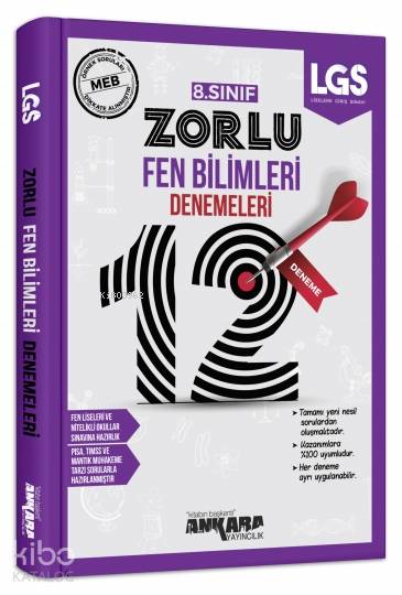 8. Sınıf Fen Bilimleri 12 Zorlu Denemeleri Ankara Yayıncılık