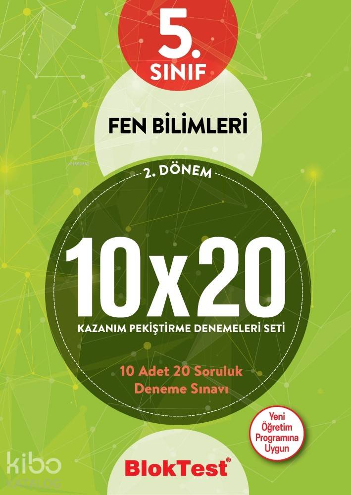 BlokTest Yayınları 5. Sınıf 2. Dönem Fen Bilimleri 10x20 Kazanım Pekiştirme Denemeleri Seti BlokTest 