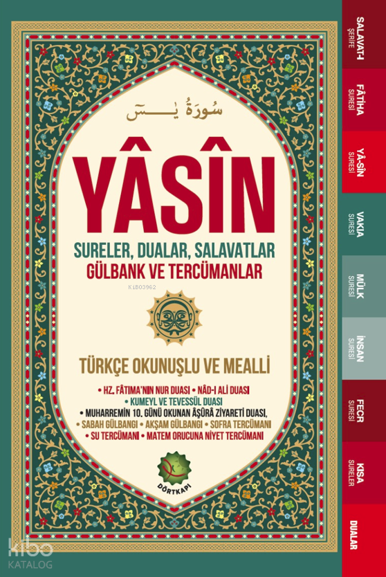 Yasin;Sureler, Dualar, Salavatlar Gülbank ve Tercümanlar