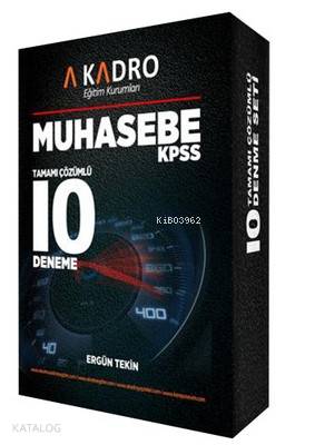 KPSS Muhasebe Tamamı Çözümlü 10 Deneme Seti