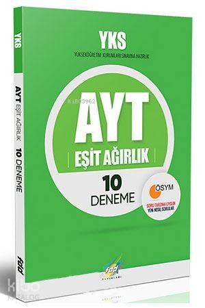 FDD Yayınları AYT Eşit Ağırlık 10 Deneme FDD 