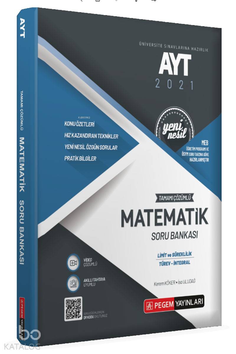 Üniversite Sınavlarını Hazırlık AYT Tamamı Çözümlü MATEMATİK (Limit-Türev -İntegral) Soru Bankası