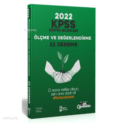 2022 KPSS Eğitim Bilimleri Ölçme ve Değerlendirme 22 Deneme