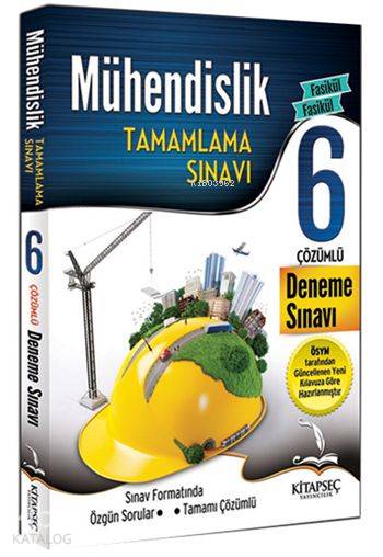 Mühendislik Tamamlama Sınavı Çözümlü 6 Deneme Sınavı 2015