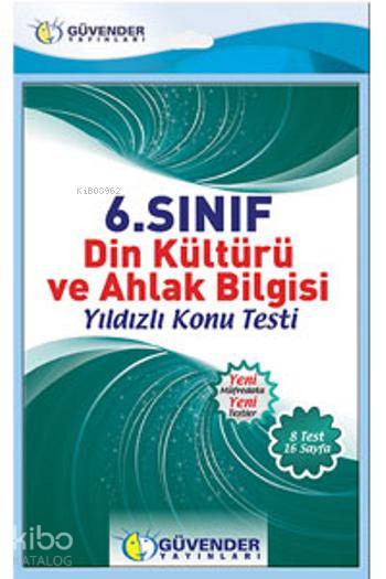 6.Sınıf Din Kültürü ve Ahlak Bilgisi Yıldızlı Konu Testi