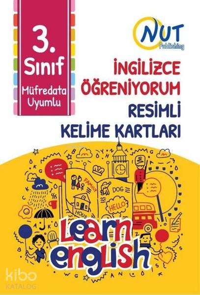  3 Sınıf İngilizce Öğreniyorum Resimli Kelime Kartları | Kolektif | Nut Publishing | 9786057671677 | 