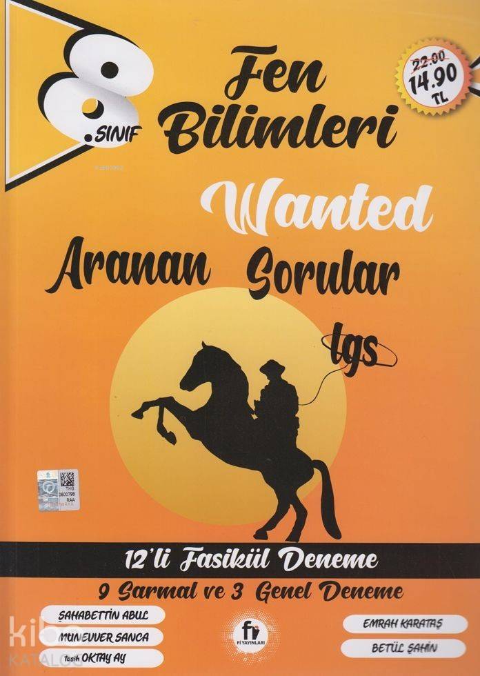 Fi Yayınları 8. Sınıf LGS Fen Bilimleri Wanted Aranan Sorular 12 li Fasikül Deneme Fi 