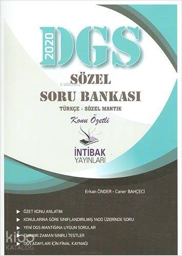 İntibak - 2020 Dgs Sözel Konu Özetli Soru Bankası (Yeni)