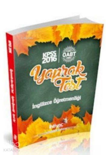 Öabt Kpss İngilizce Öğretmenliği; Yaprak Test 2016