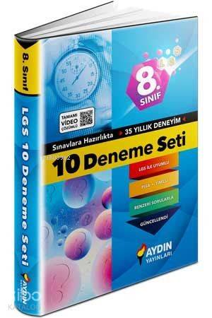 Aydın Yayınları 8. Sınıf LGS 10 Deneme Sınavı Aydın 