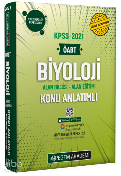 2021 KPSS ÖABT Biyoloji Alan Bilgisi - Alan Eğitimi Konu Anlatımlı