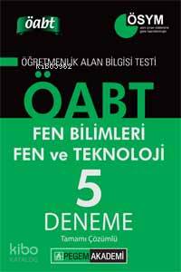 KPSS ÖABT Fen Bilimleri Fen ve Teknoloji Tamamı Çözümlü 5 Deneme 2014