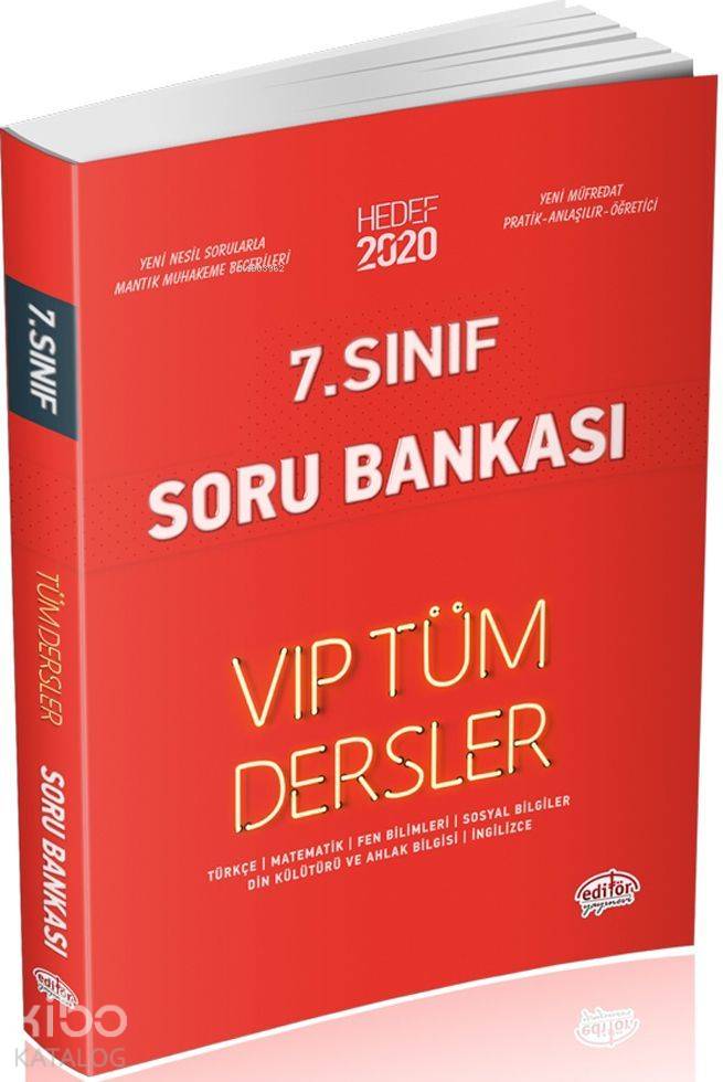 Editör Yayınları 7. Sınıf VIP Tüm Dersler Soru Bankası Editör 
