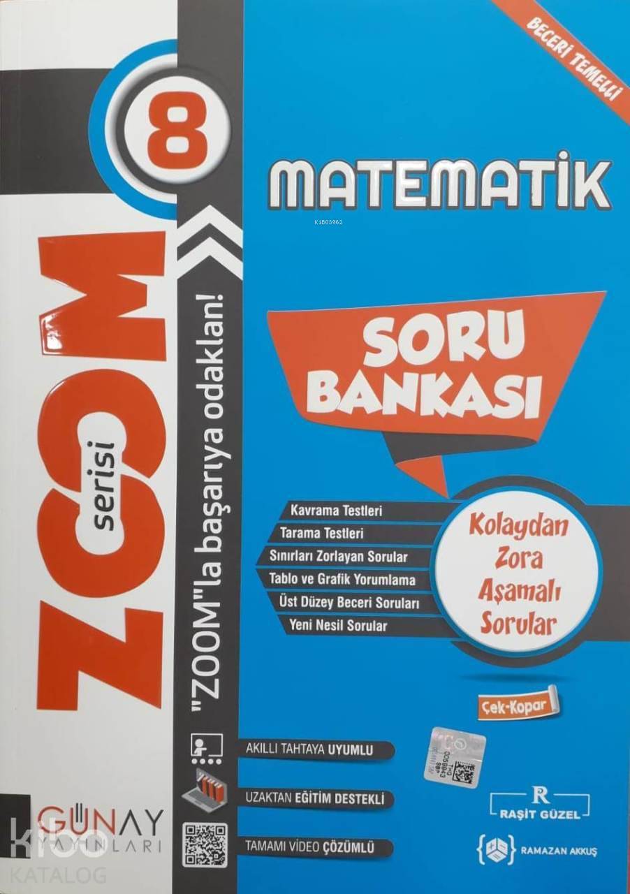 Günay 8.Sınıf Zoom Serisi Matematik Soru Bankası