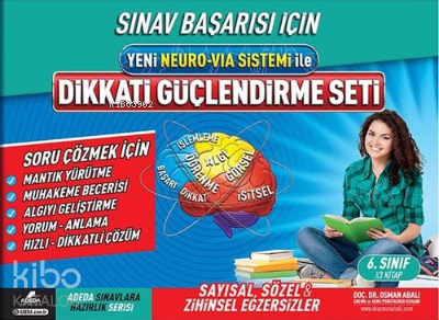 Sınav Başarısı İçin Yeni Neuro-Via Sistemi İle Dikkati Güçlendirme Seti 6. Sınıf (3 Kitap Takım)