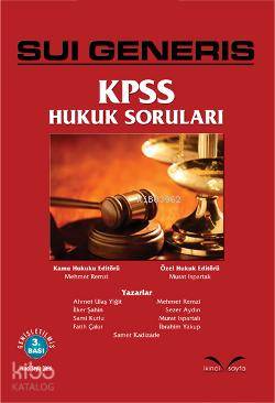 Sui Generis KPSS Hukuk Soruları
