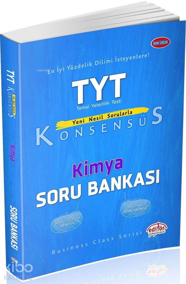 Editör Yayınları TYT Kimya Konsensüs Kimya Soru Bankası Editör 