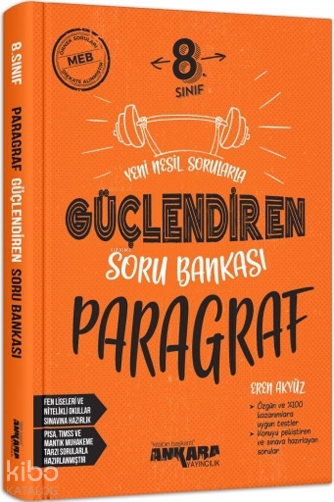 Ankara Yayınları 8. Sınıf LGS Güçlendiren Paragraf Soru Bankası Ankara 