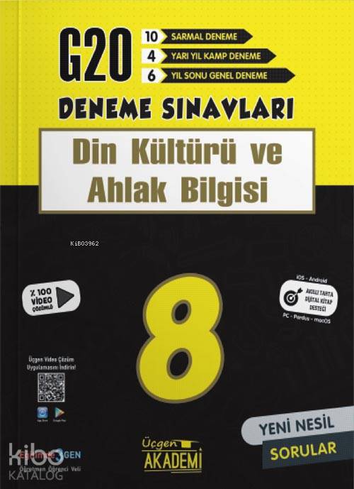  8 Sınıf DİN KÜLTÜRÜ VE AHLAK BİLGİSİ 20 li Deneme Sınavı | 8 Sınıf DİN KÜLTÜRÜ VE AHLAK BİLGİSİ 20 li Deneme Sınavı | Üçgen Akademi (Hazırlık) | 9786257152112 