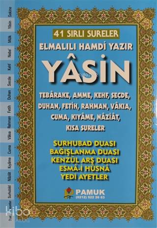  41 Sırlı Sureler Yasin (Kod 206) | Elmalılı Muhammed Hamdi Yazır | Pamuk Yayıncılık | 9789752943230 | 