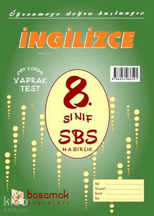 8. Sınıf İngilizce Yaprak Test Kitapçığı