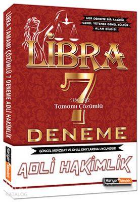 2017 Libra Adli Hakimlik Tamamı Çözümlü 7 Deneme Sınavı