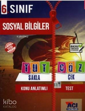 Açı Yayınları 6.Sınıf Sosyal Bilgiler Tut Sakla Çek Çöz