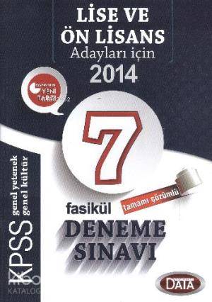 Kpss Genel Yetenek Genel Kültür 7 Deneme Sınavı (Lise ve Önlisans Adayları İçin) 2014
