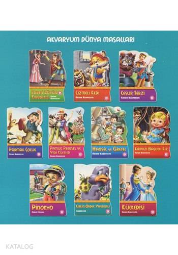  Dünya Masalları (Şekilli Kesim 10 Kitap) | Dünya Masalları (Şekilli Kesim 10 Kitap) | Kolektif | Tuba Öztürk | Özlem Gül | Akvaryum Yayınları | 9786054662395 