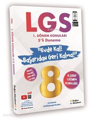 Doğan Akademi 8.Sınıf LGS 1.Dönem Konuları 5'li Deneme