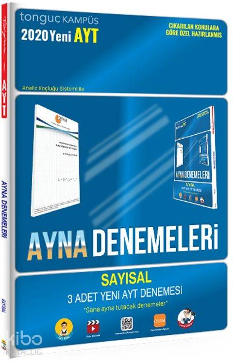 Tonguç Yayınları AYT Sayısal 2020 Özel Ayna Denemeleri Tonguç 