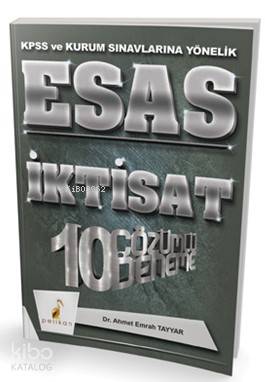 Esas İktisat 10 Çözümlü Deneme KPSS ve Kurum Sınavlarına Yönelik