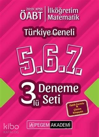 2019 KPSS ÖABT İlköğretim Matematik Öğretmenliği Türkiye Geneli Deneme (5.6.7) 3'lü Deneme Set