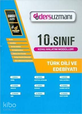  Ders Uzmanı 10 Sınıf Türk Dili ve Edebiyatı Konu Anlatım Modülleri | Kolektif | Ders Uzmanı Yayınları (Hazırlık) | 9786053095583 | 